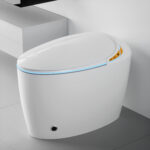 BW Elongated Smart Bidet Toilet 1.28 GPF with Auto Open/Close Seat, Foot Sensor, LED Display