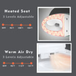 BW Elongated Smart Bidet Toilet 1.28 GPF with Auto Open/Close Seat, Foot Sensor, LED Display