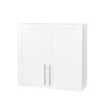 Stackable Wall Mounted Storage Cabinet, 11.81 “D x 31.50″W x 29.92 “H, White
