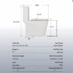 SRB001 12 inch floor-mounted 1-piece 1.1/1.6 GPF Dual Flush Elongated Toilet,Seat Included