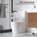 SRB001 12 inch floor-mounted 1-piece 1.1/1.6 GPF Dual Flush Elongated Toilet,Seat Included