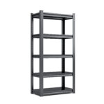 5 Tier Adjustable Metal Shelves in Black,2000 lbs. Heavy Duty Storage Shelves, Garage Shelf Industrial Shelving Units