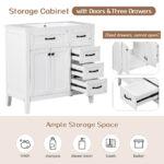 BY 35.5 in. Bath Vanity Cabinet without Top Unassembled,with 2 Doors,3 Drawers