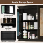 MS 36 in. W x 28.7 in. H Rectangular MDF Medicine Cabinet with Mirror