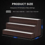 CH Engineered Wood Bar Shelves,LED Lighted Liquor Bottle Display Shelf