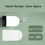 BW Elongated Smart Bidet Toilet 1.28 GPF in White with Black Panel with Auto Open Auto Flush, Heated Seat