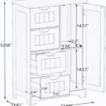 CL White MDF Freestanding Linen Cabinet