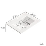 HE Undermount Rectangular Bathroom Sink in Glossy White Ceramic,Integrated basin and countertop