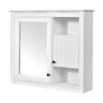 MS 31.97 in. W x 27.75 in. H Rectangular MDF Medicine Cabinet with Mirror,White