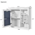 MS 31.97 in. W x 27.75 in. H Rectangular MDF Medicine Cabinet with Mirror,White