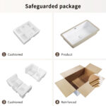 HE Undermount Rectangular Bathroom Sink in Milk White Ceramic