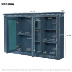 MS 47 in. W x 28.74 in. H Rectangular MDF Medicine Cabinet with Mirror