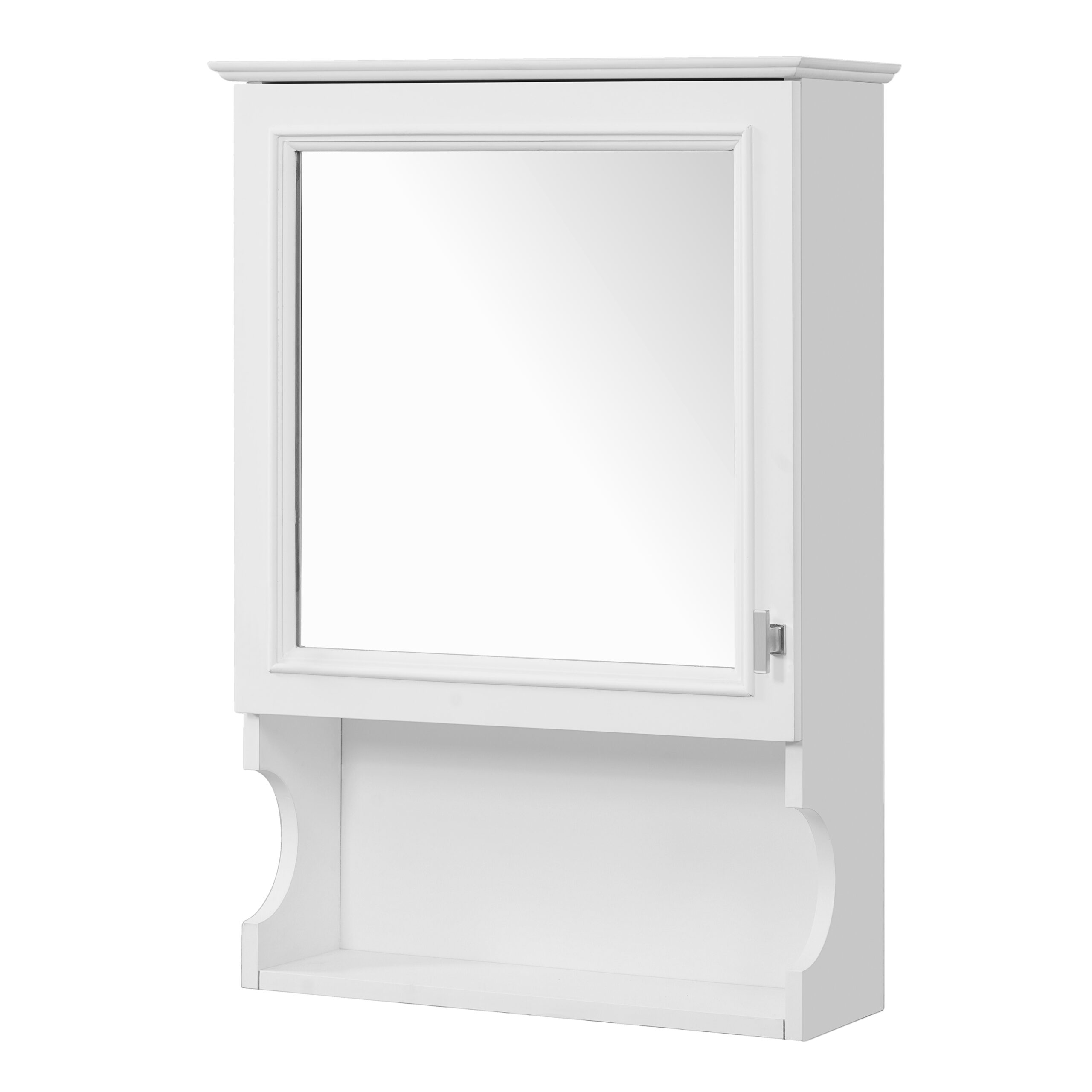 MS 20 in. W x 28.74 in. H Rectangular MDF+Metal Medicine Cabinet with Mirror
