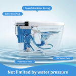 NB Elongated Bidet Toilet 1.28 GPF in White w/Auto Open/Close Cover, Heated Seat, Rear Wash, Lady Wash, Revolving Lamp