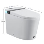 NB Elongated Bidet Toilet 1.28 GPF in White w/Auto Open/Close Cover, Heated Seat, Rear Wash, Lady Wash, Revolving Lamp