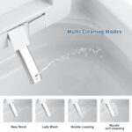 NB Elongated Bidet Toilet 1.28 GPF in White with Auto Open/Close Cover, Heated Seat, Rear Wash, Lady Wash, Massage Wash