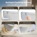 NB Elongated Bidet Toilet 1.28 GPF in White with Night light, LED Screen Display, Auto Flushing, Power-Off Flush