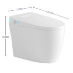 NB Elongated Bidet Toilet 1.28 GPF in White with Night light, LED Screen Display, Auto Flushing, Power-Off Flush