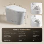 NB Elongated Bidet Toilet 1.28 GPF in White w/Low Temperature Burns Prevention, Pre-Moisture After Seated, A Key Clean