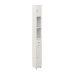CL White MDF Freestanding Linen Cabinet