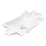 HE Novelty Vessel Bathroom Sink in White Ceramic