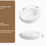 HE Novelty Vessel Bathroom Sink in White Ceramic