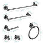WZ 6-Piece Bath Hardware Set with Mounting Hardware,Made of Aluminium
