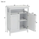 CL White MDF Freestanding Linen Cabinet