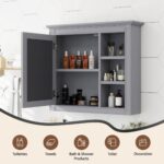 MS  29.92 in. W x 28.00 in. H Rectangular MDF Medicine Cabinet with Mirror