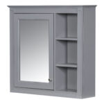 MS  29.92 in. W x 28.00 in. H Rectangular MDF Medicine Cabinet with Mirror