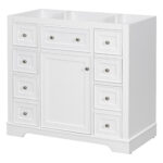 BY 35.6 in. Bath Vanity Cabinet without Top Unassembled,with 1 Door,6 Drawers