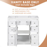 BY 35.6 in. Bath Vanity Cabinet without Top Unassembled,with 1 Door,6 Drawers