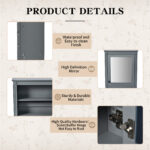 MS 24.01 in. W x 27.76 in. H Rectangular MDF Medicine Cabinet with Mirror