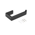 1-Pack FLG Wall-Mount Toilet Paper/Towel Holder in Matte Black