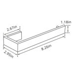 1-Pack FLG 8.26 in. Wall Mounted Towel Bar in Matte Black