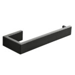 1-Pack FLG 8.26 in. Wall Mounted Towel Bar in Matte Black