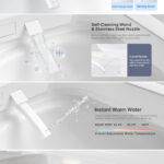 W37 Bidet Toilet 1.0/1.27 GPF in White+gray with Auto Open/Close lid,temperature heating seat