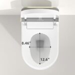 W37 Bidet Toilet 1.0/1.27 GPF in White+gray with Auto Open/Close lid,temperature heating seat