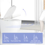 W37 Bidet Toilet 1.0/1.27 GPF in White+gray with Auto Open/Close lid,temperature heating seat