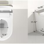 W37 Bidet Toilet 1.0/1.27 GPF in White+gray with Auto Open/Close lid,temperature heating seat