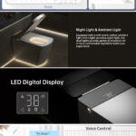 W37 Bidet Toilet 1.0/1.27 GPF in White+gray with Auto Open/Close lid,temperature heating seat