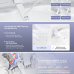 W37 Bidet Toilet 1.0/1.27 GPF in White+gray with Auto Open/Close lid,temperature heating seat