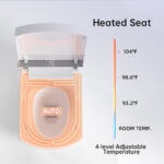 W37 Bidet Toilet 1.0/1.27 GPF in White+gray with Auto Open/Close lid,temperature heating seat