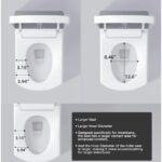 W37 Bidet Toilet 1.0/1.27 GPF in White+gray with Auto Open/Close lid,temperature heating seat