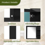 MS 30.7 in. W x 28.6 in. H Rectangular MDF Medicine Cabinet with 2 open shelves,1 Towel Bar