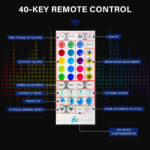 CH Engineered Wood Bar Shelves,LED Lighted Liquor Bottle Display Shelf