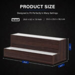 CH Engineered Wood Bar Shelves,LED Lighted Liquor Bottle Display Shelf