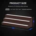 CH Engineered Wood Bar Shelves,LED Lighted Liquor Bottle Display Shelf