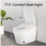 BW Contemporary Elongated Bidet Toilet 1.28 GPF with Auto Flush, Auto Open/Close,Heated Seat