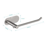 WZ Wall-Mount Toilet Paper/Towel Holder in Brushed Nickel,Hook-shaped design